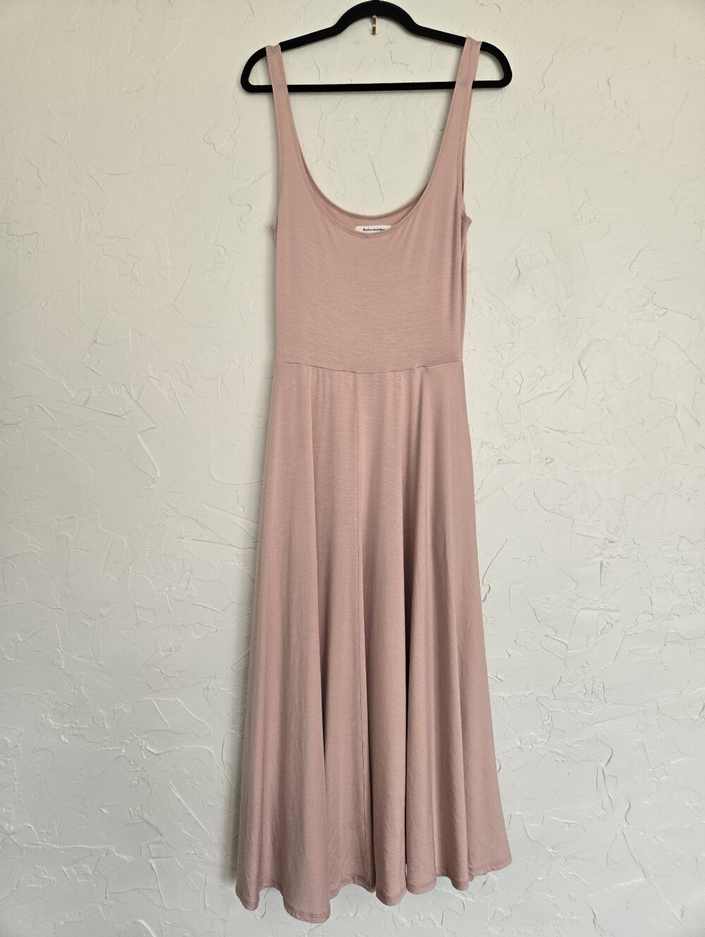 Reformation Blush Scoop Neck Rou Midi Jersey Soft Dress, M - Picture 6 of 13